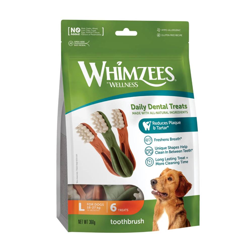 WHIMZEES Toothbrush Star Dental Dog Chews | Size Options