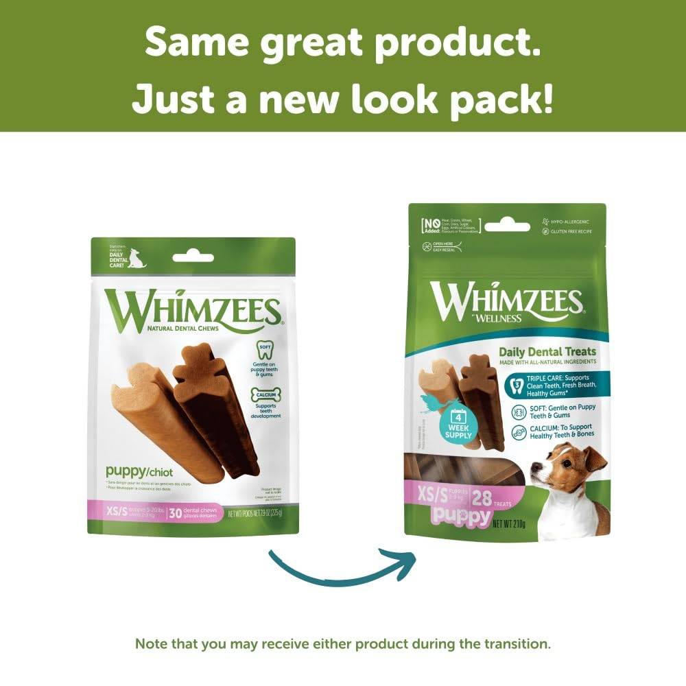 WHIMZEES Puppy Stix Dental Dog Chews XS/S 28 Pack