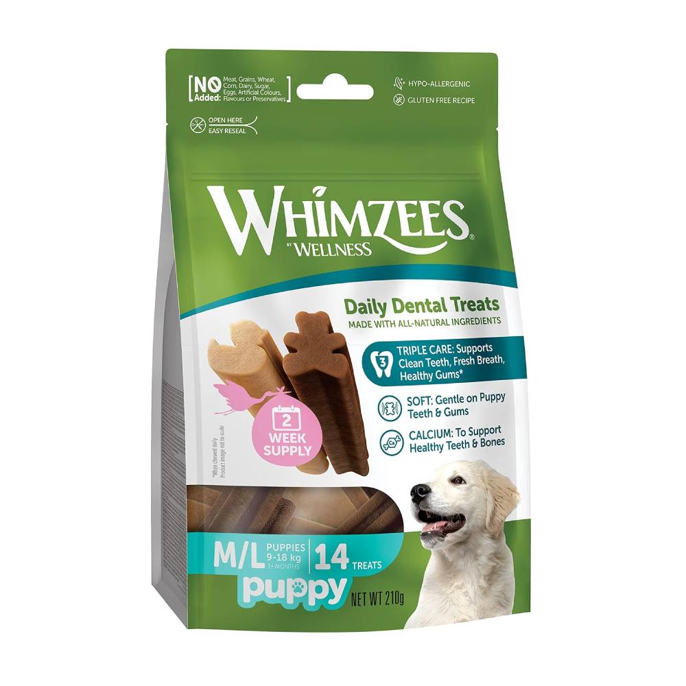 WHIMZEES Puppy Stix Dental Dog Chews M/L 14 Pack