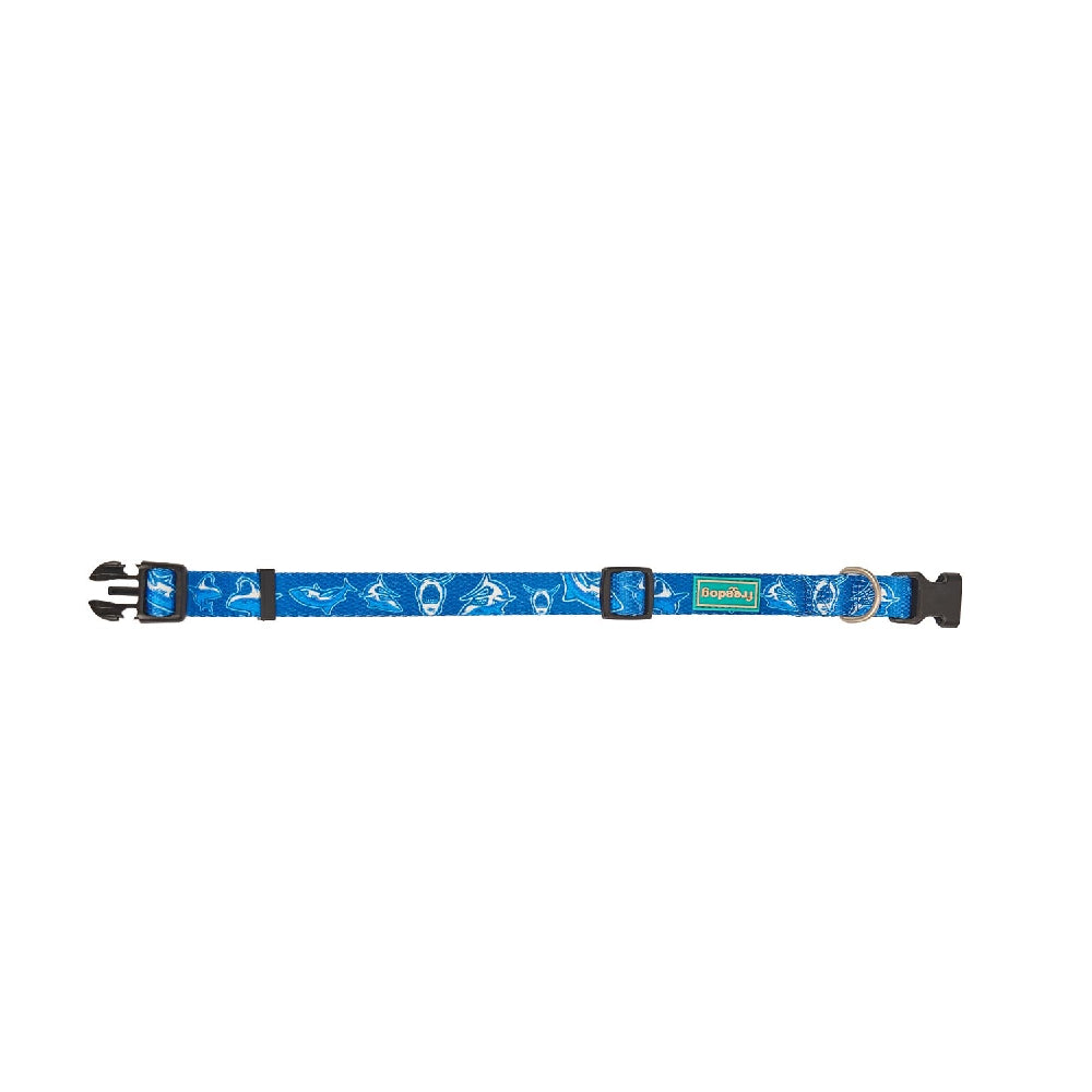 Freedog Blue Shark Adjustable Nylon Dog Collar