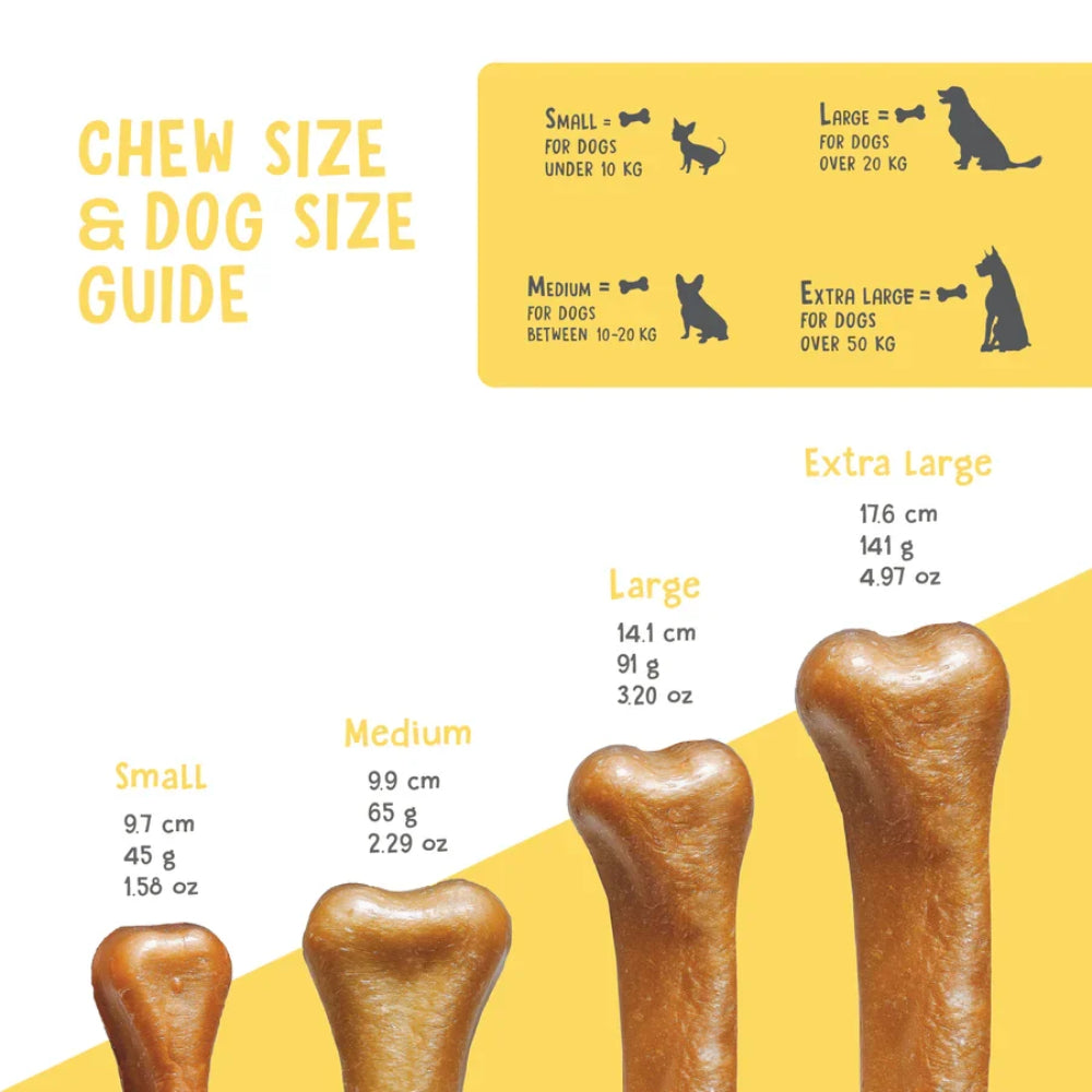 Plutos Peanut Butter Milk-Protein Dog Chew – Medium & Large