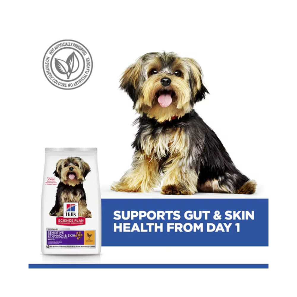 Hills - Science Plan Sensitive Stomach & Skin Small & Mini Adult Dog Food With Chicken (1.5 KG)