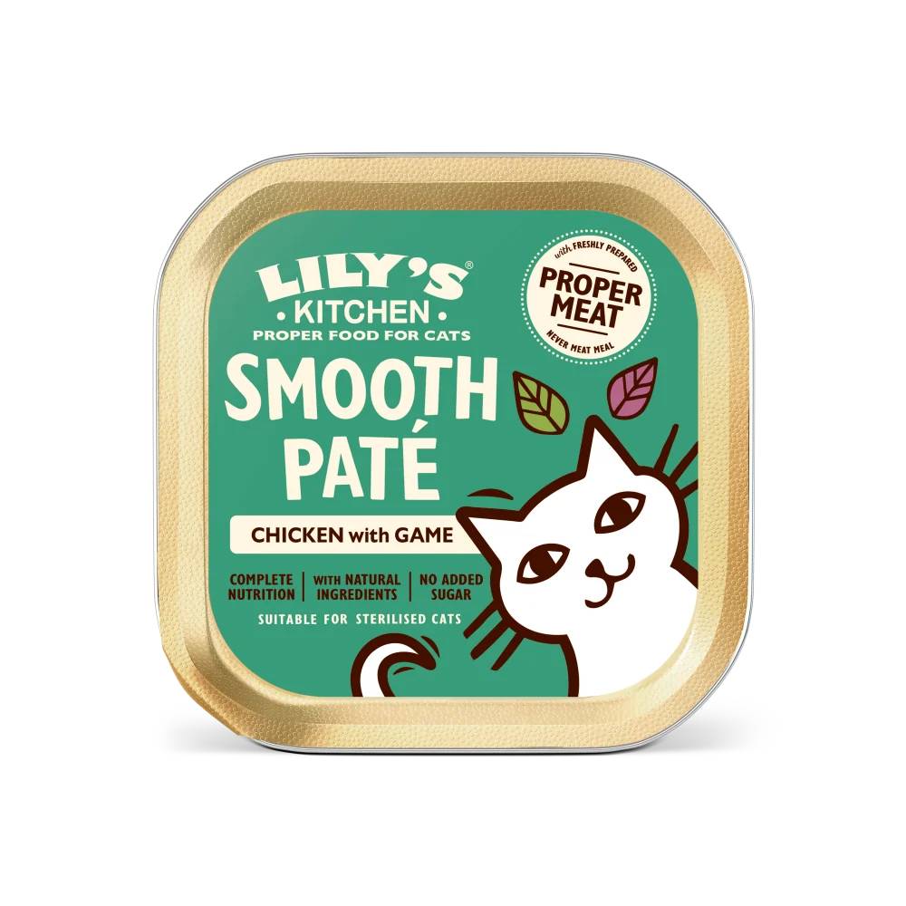 Lily's Kitchen Smooth Paté Cat Food 85 g | Hunter's Hotpot(Chicken & Game)