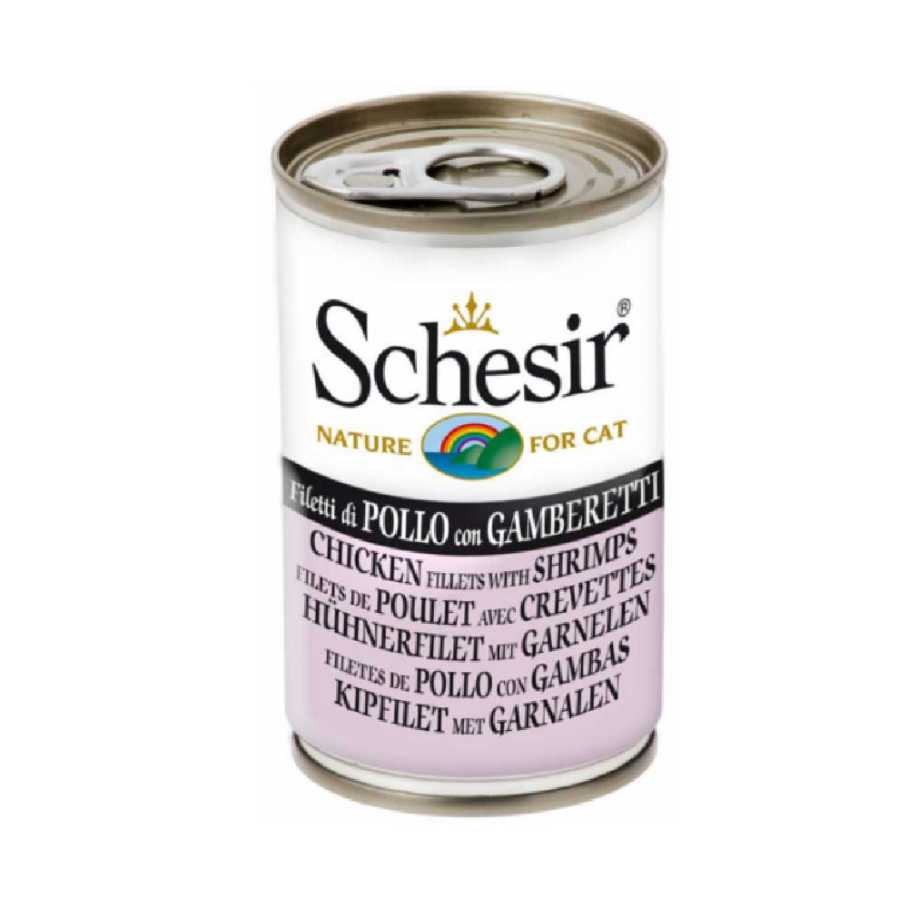 Schesir Cat Can-Wet Food Chicken with Shrimps-140g