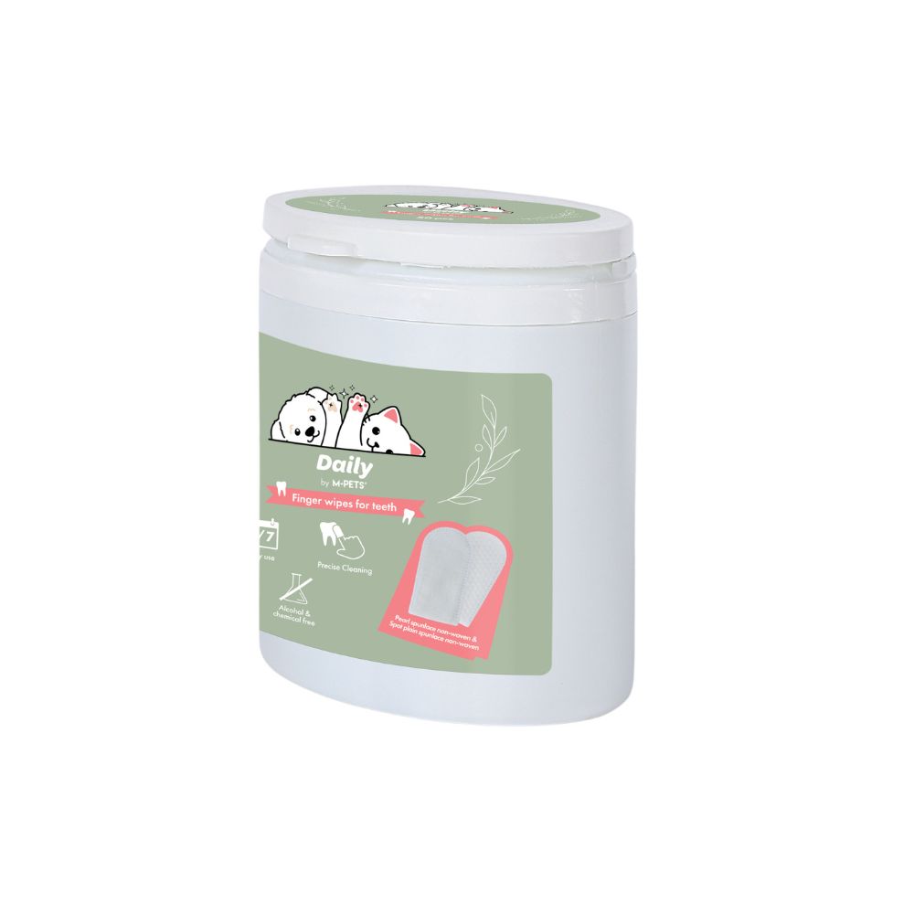M-PETS - Daily Double-sided Finger Wipes for Teeth 50 pcs