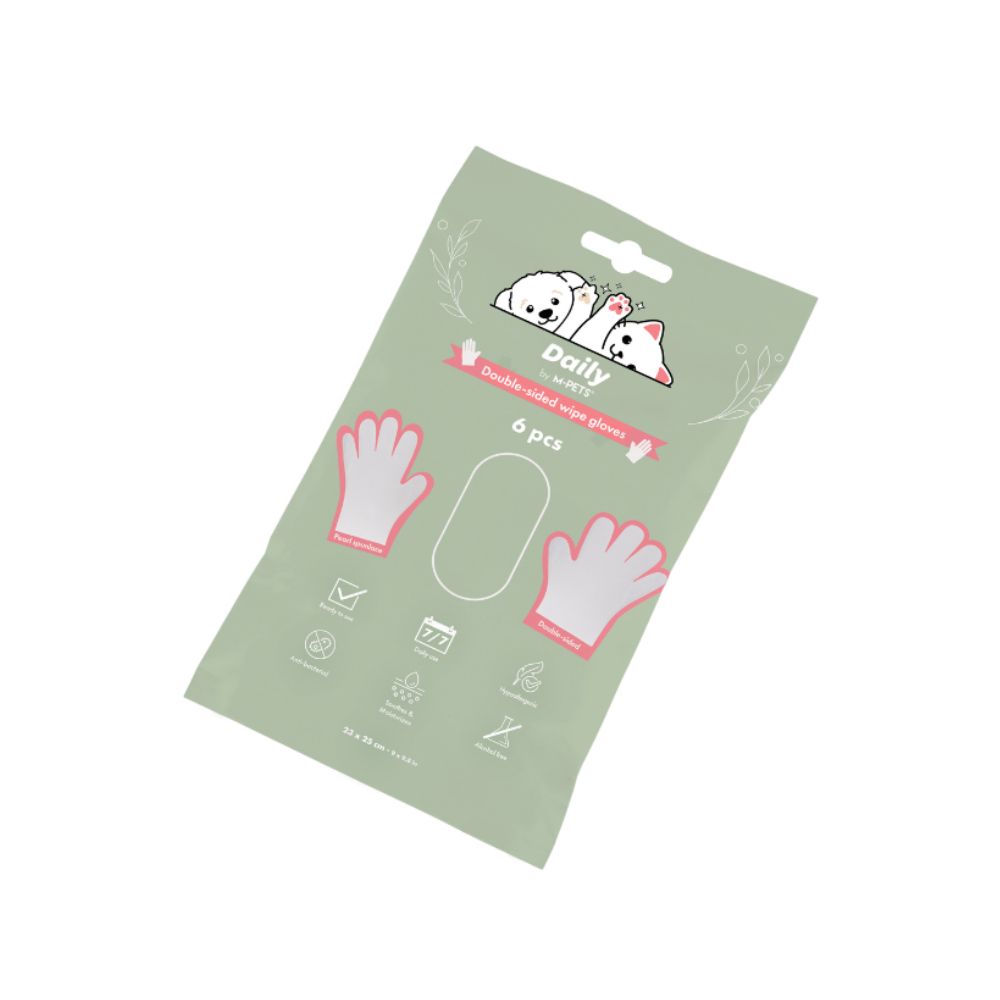 M-PETS - Daily Double-sided Wipe Gloves 6 pcs