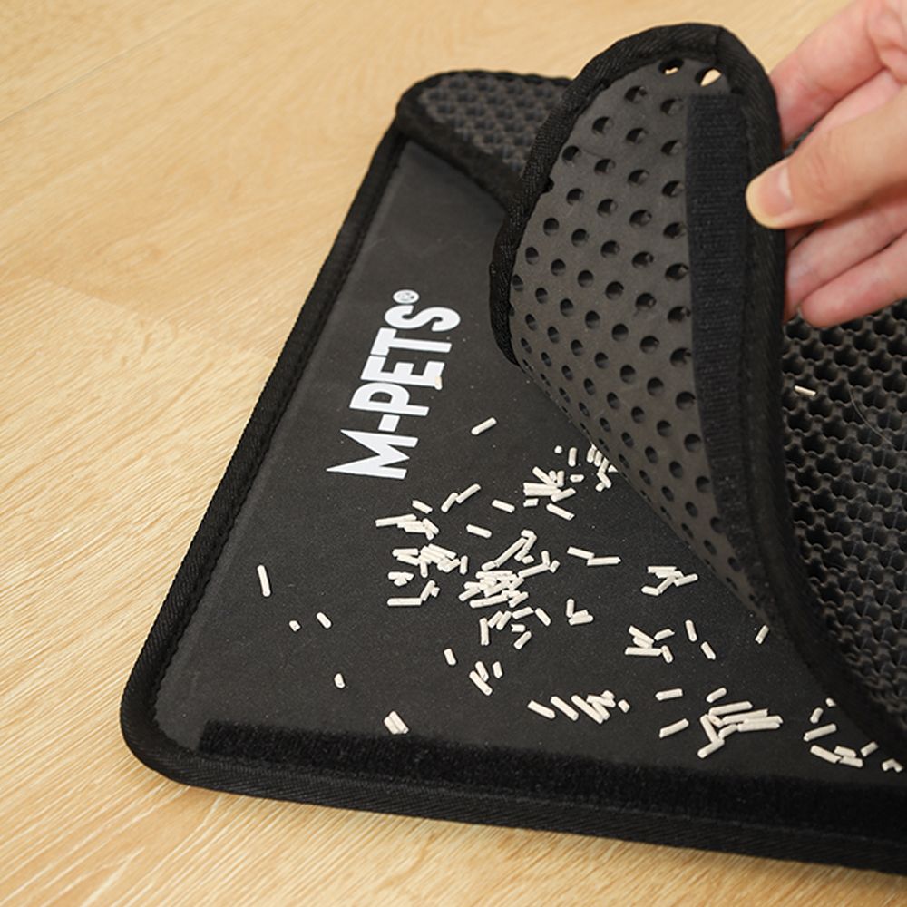 M-PETS - Duplex Black Cat Litter Mat - 60x45cm