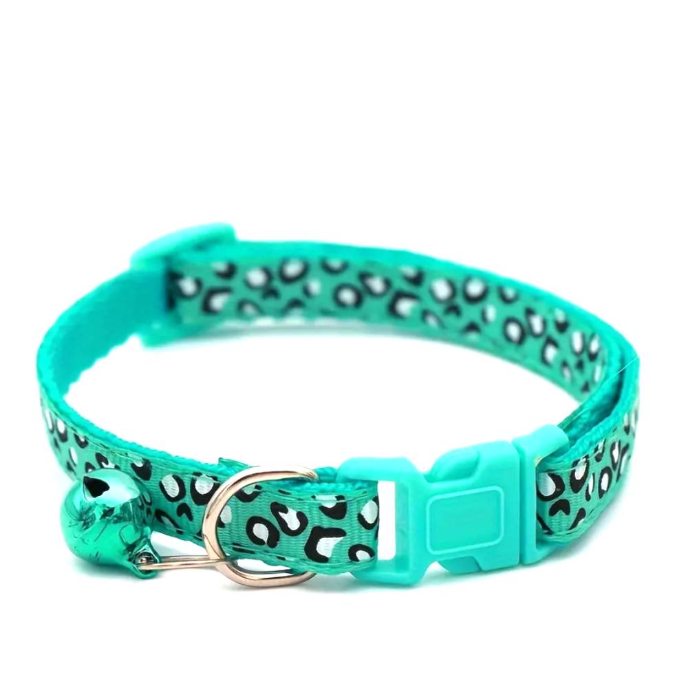 Stylish Cheetah Cat Collar - Blue