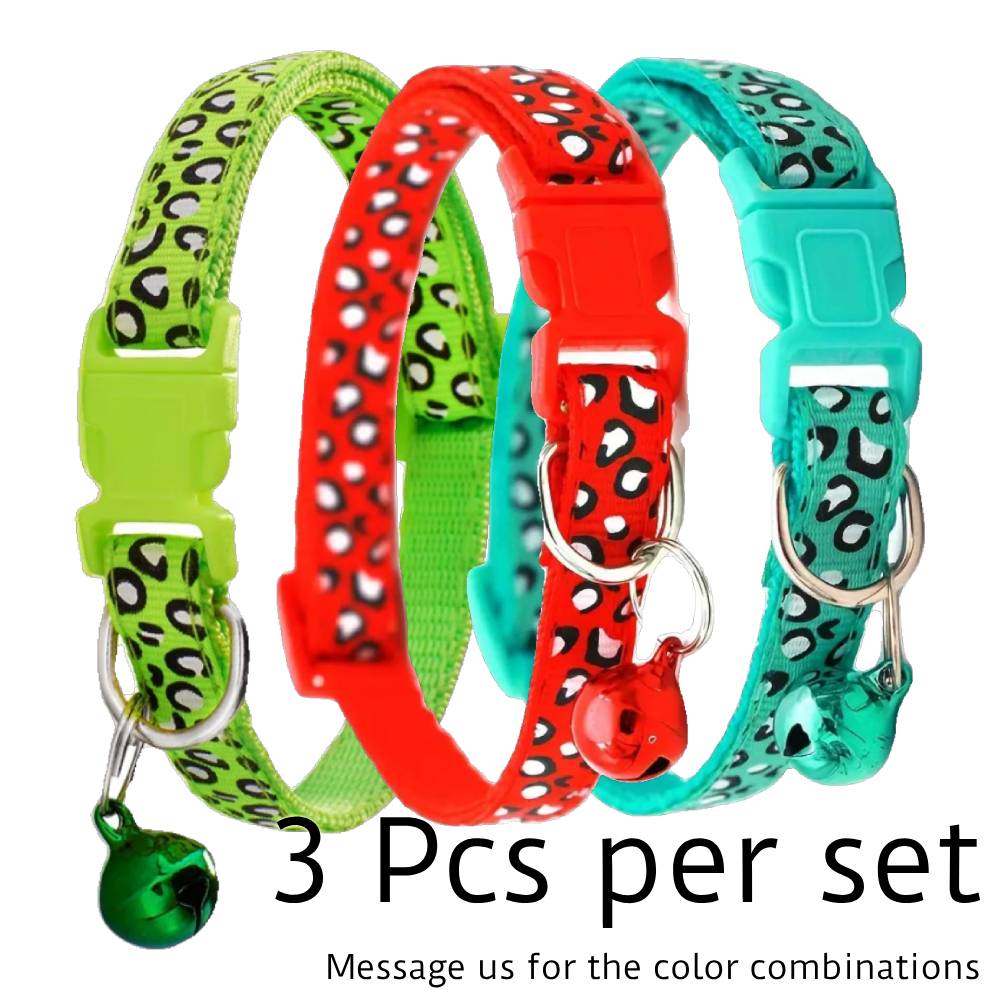 Stylish Cheetah Cat Collars