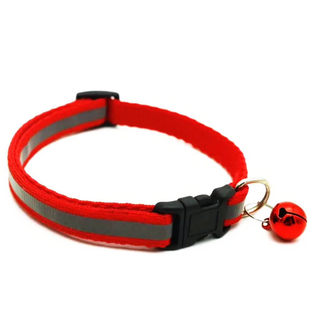 Elegant Red Reflective Cat Collar