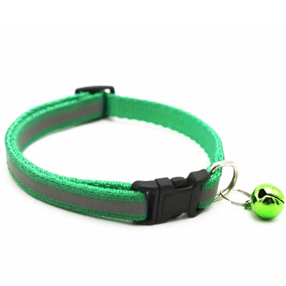 Elegant Green Reflective Cat Collar