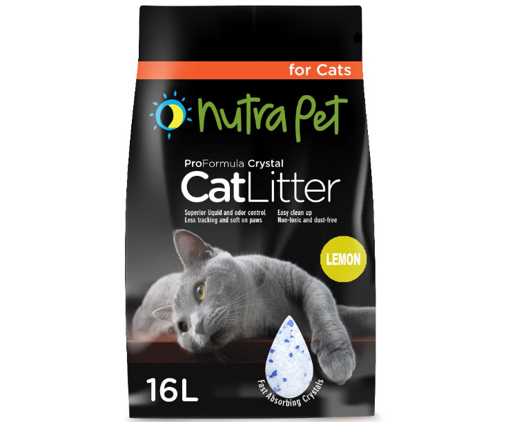 Nutrapet Cat Litter Silica Gel 16L- Lemon Scent