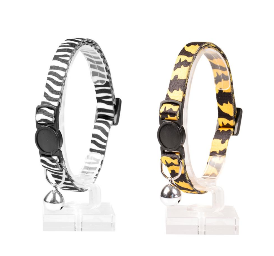 Duvo - Cat Collar Zoo Nylon Mixed Colors 20-30 CM / 10Mm