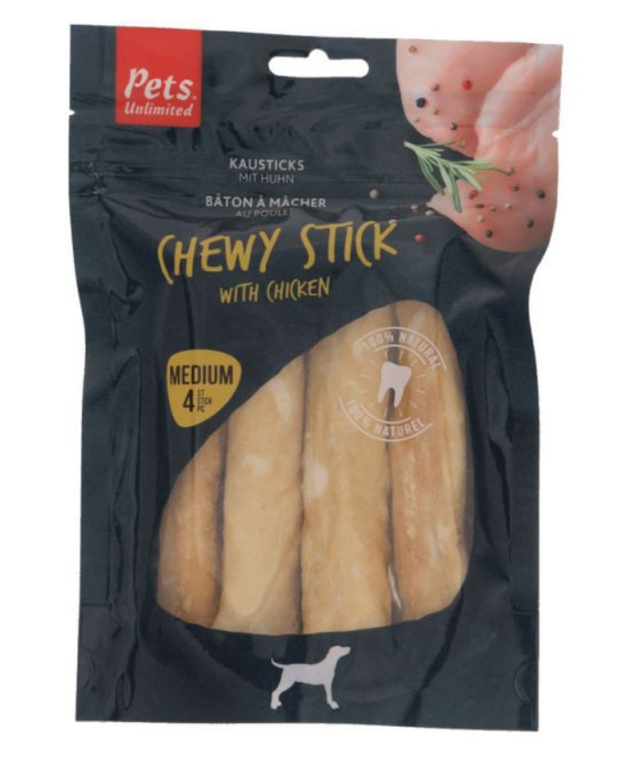 Pets Unlimited - Chewy Sticks With Chicken Med 4PCS