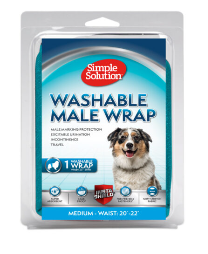 Simple Solution Washable Male Dog Wraps-Medium