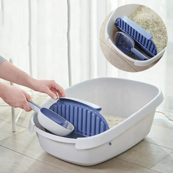PL - Medium Cat Litter Tray With Scooper