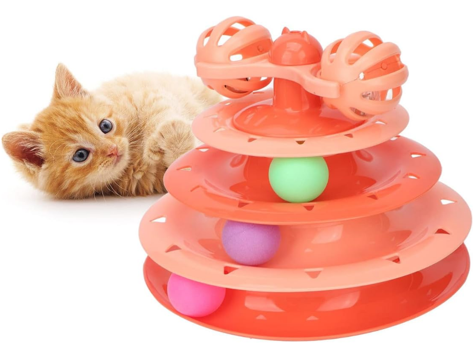 PL - Cat Turntable Toy - Orange
