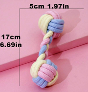 PL - Dog Chew Toys Colorful Dumbbells Shape Rope Toys For Dogs 19*6Cm