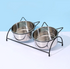 PL - Cats & Small Dogs Food & Water Bowl, Double Stainless Steel