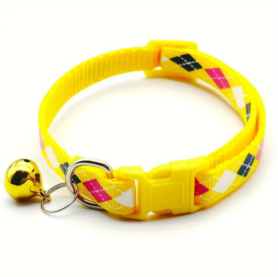 Stylish Argyle Cat Collar