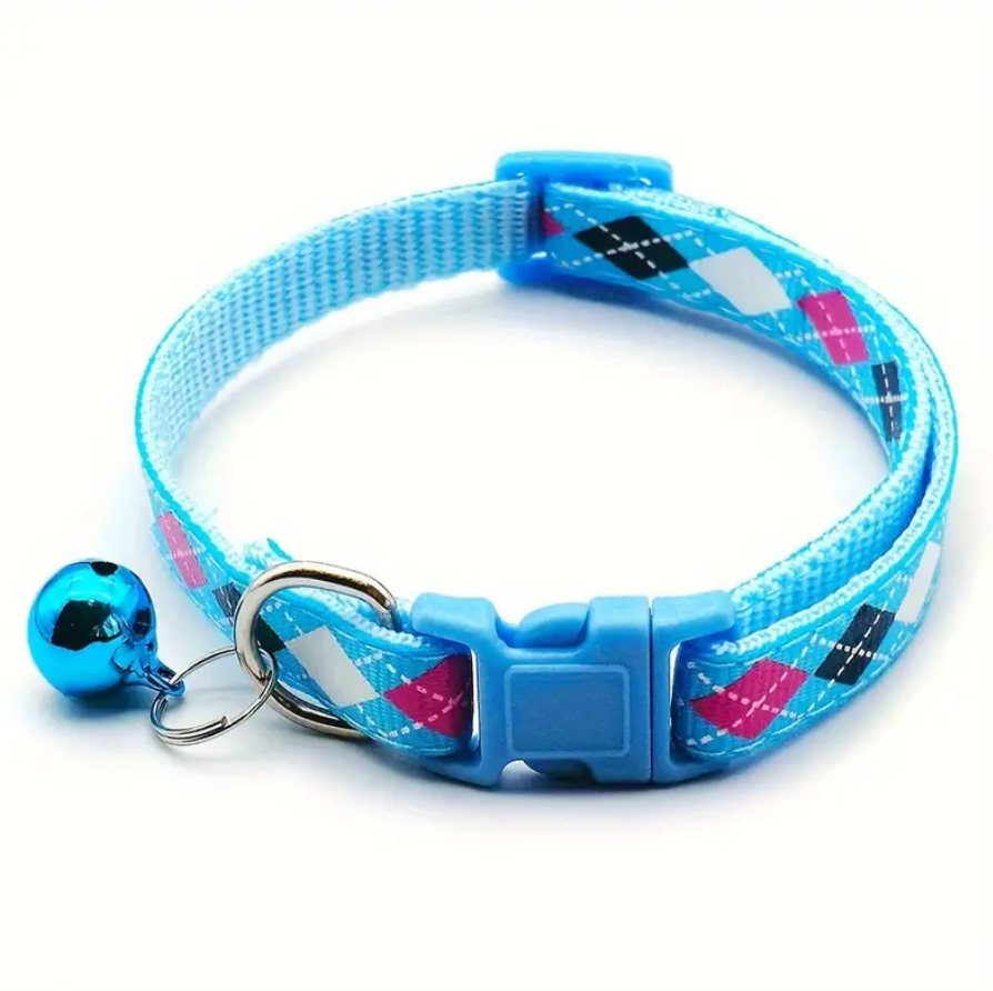 Stylish Argyle Cat Collar