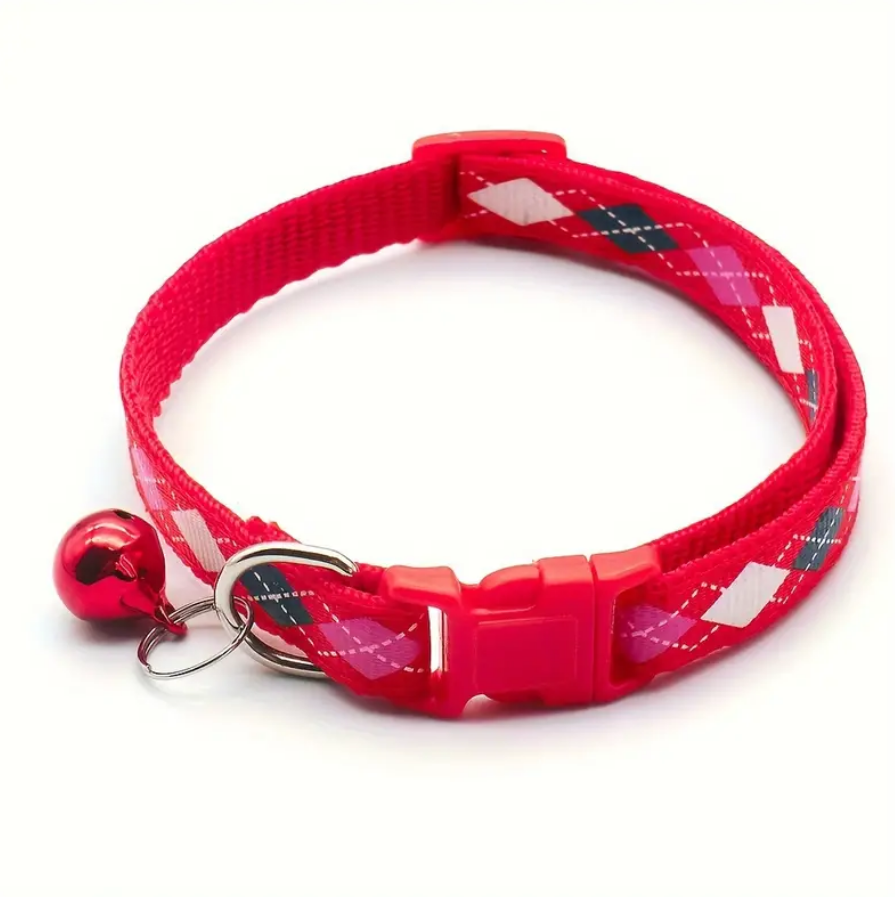 Stylish Argyle Cat Collar