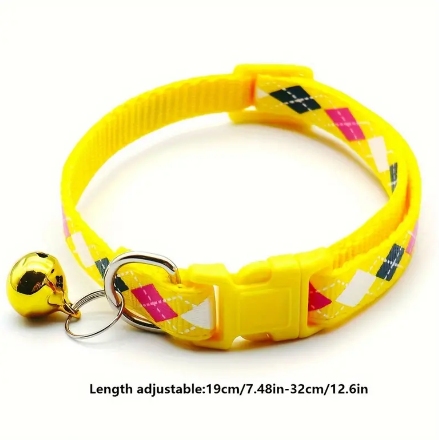 Stylish Argyle Cat Collar