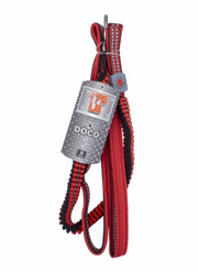 Doco - Vario Easy Snap™ Bungee Leash Reflective 6Ft (Dcv2072S)-Red-1.5 X 180Cm