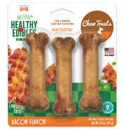 Nylabone Healthy Edible Bacon W/Vita Triple Pack Bl Regular