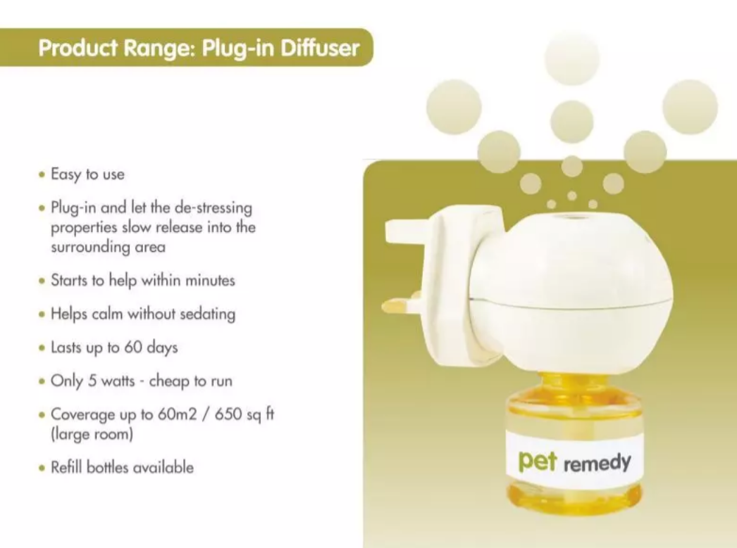 Pet Remedy Plug-In Diffuser Pack (3 Pin) - Natural Calming Solution for Pets