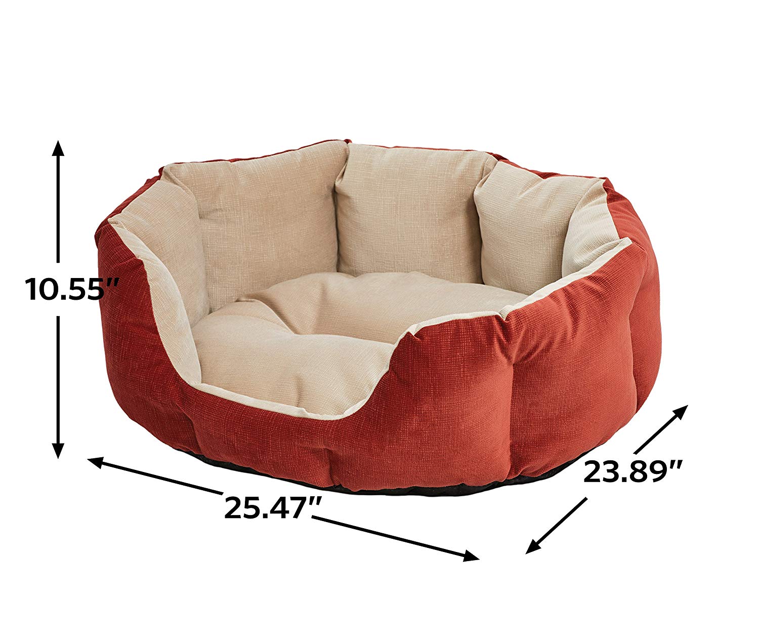 Midwest Homes Quiettime Deluxe Russet Tulip Dog Bed – Small | Bolster Pet Bed