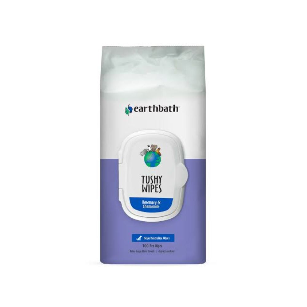 Earthbath Tushy Wipes with Rosemary & Chamomile for Dogs & Cats