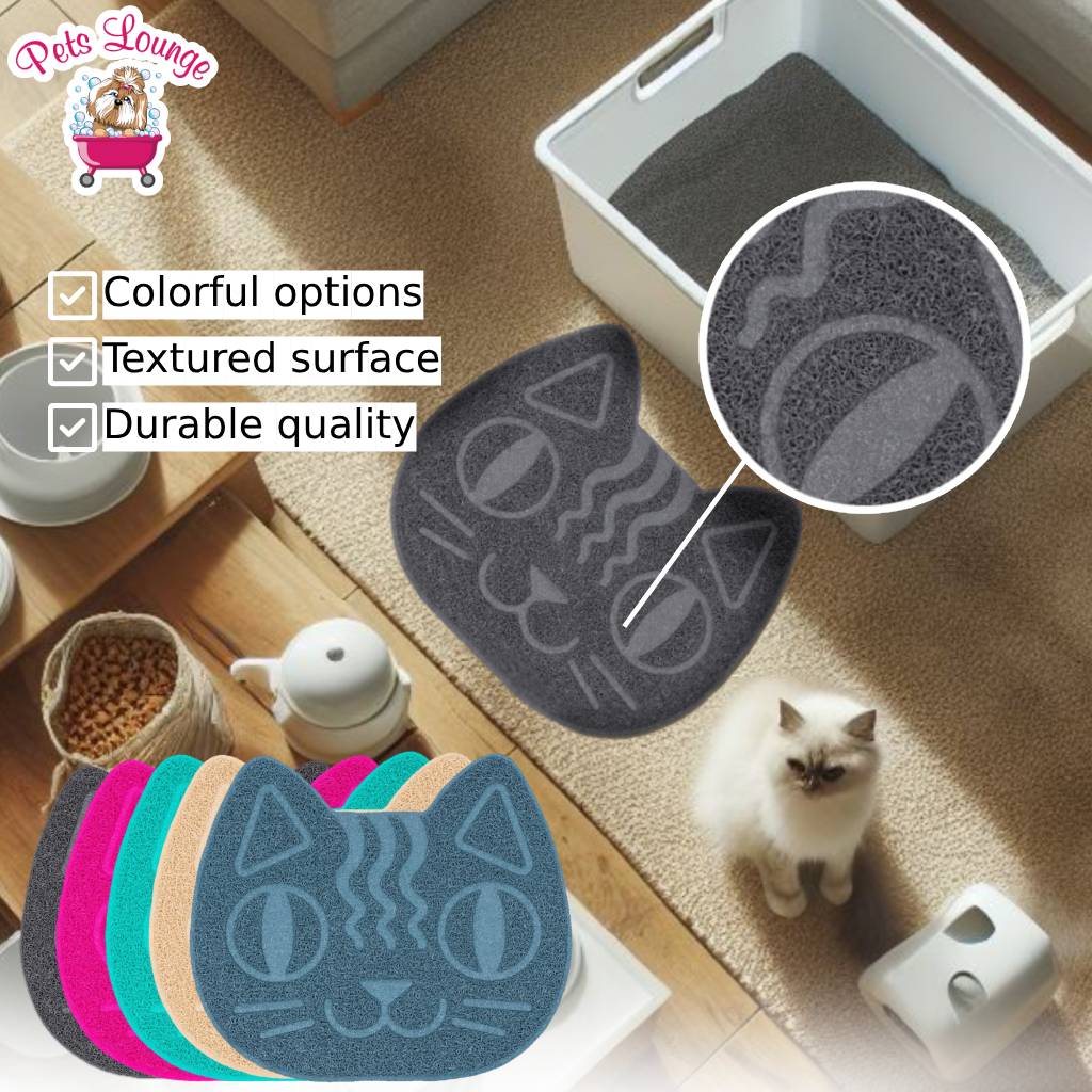 PL - Cat Head Shape Cat Litter Mat (43 X 36 CM)