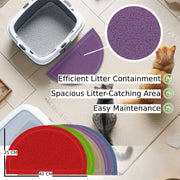 PL - Half-Moon Shape Cat Litter Mat (40 X 25 CM)