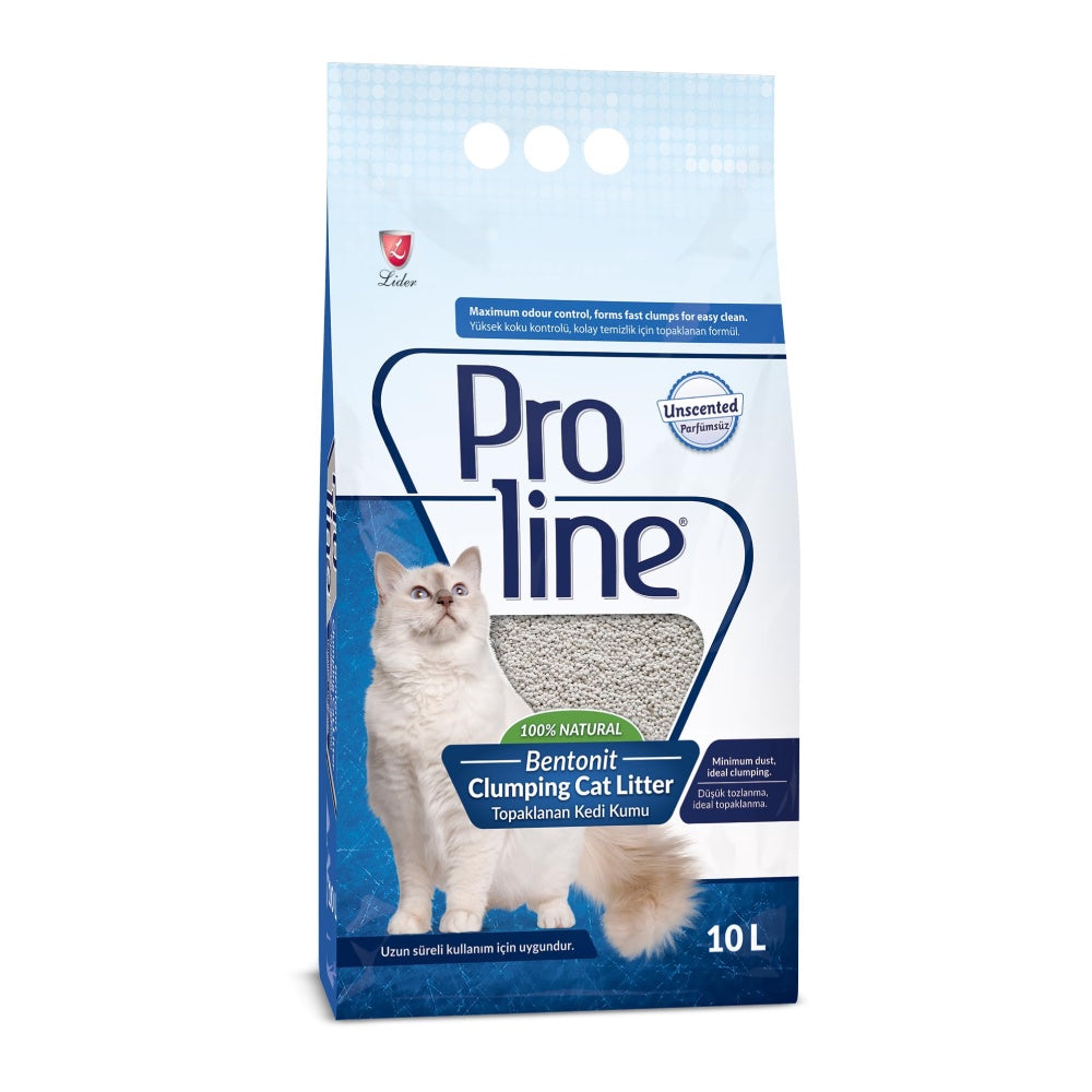 Proline Unscented Bentonite Clumping Cat Litter 10 L