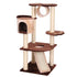 Catry Cat Tower with Scratcher | 55x55x122 cm | Multi-Level Play, Rest & Scratch Station