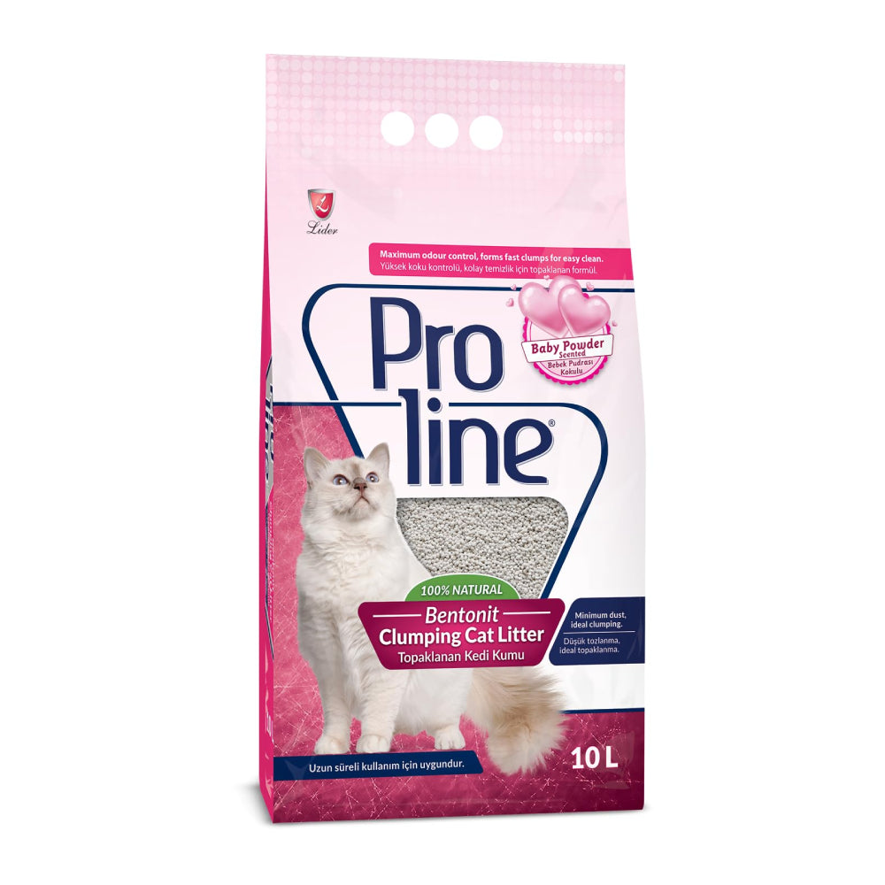 Proline Baby Powder Bentonite Clumping Cat Litter 10 L
