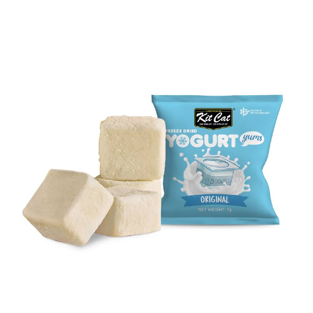 Kit Cat Freeze Dried Yogurt Yums Cat Treats, 10g (1g x 10 Pieces)