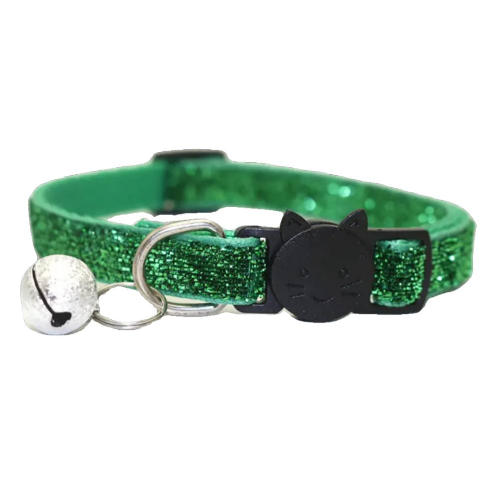 Stylish Glitter Cat Collar - Green
