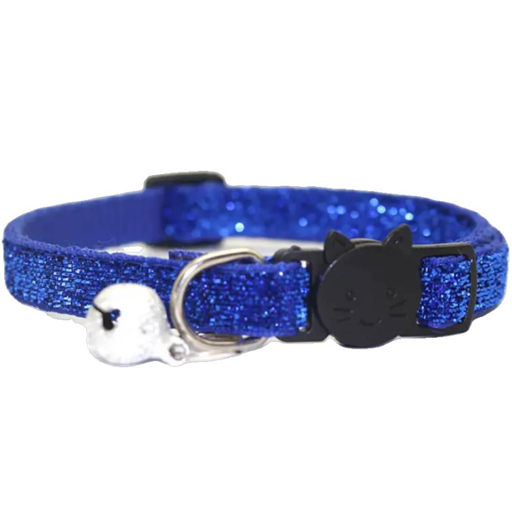 Stylish Glitter Cat Collar - Blue