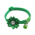 Flower Cat Collar - Green