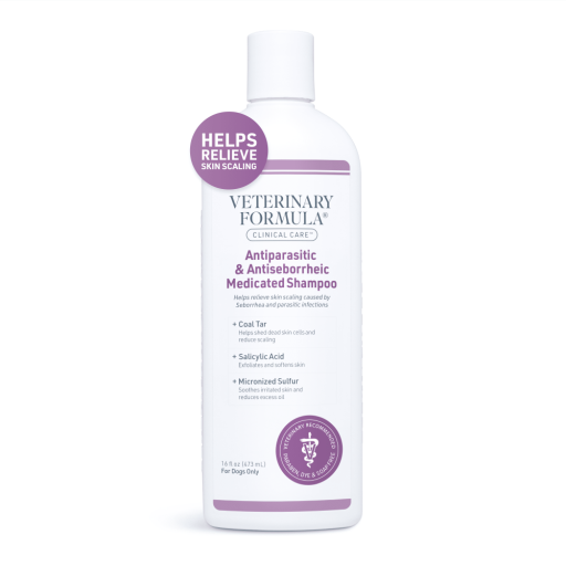 Synergy Lab - Veterinary Formula Clinical Care Antiparasitic & Antiseborrheic Shampoo for Dogs  16 oz