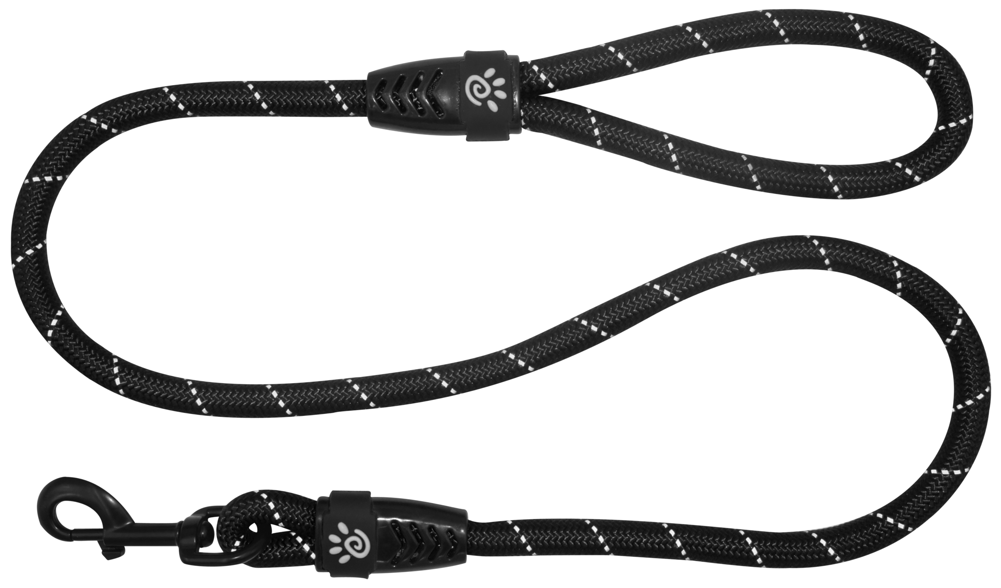 DOCO Reflective Rope Leash Ver.2 SMALL 8mm x 150cm--BLACK