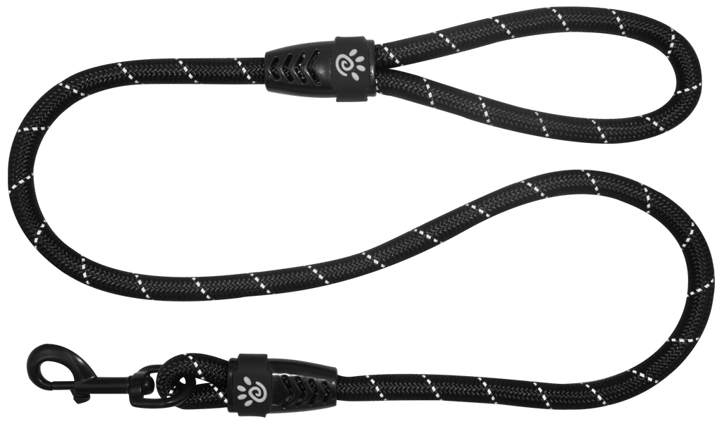 DOCO Reflective Rope Leash Ver.2 SMALL 8mm x 150cm--BLACK