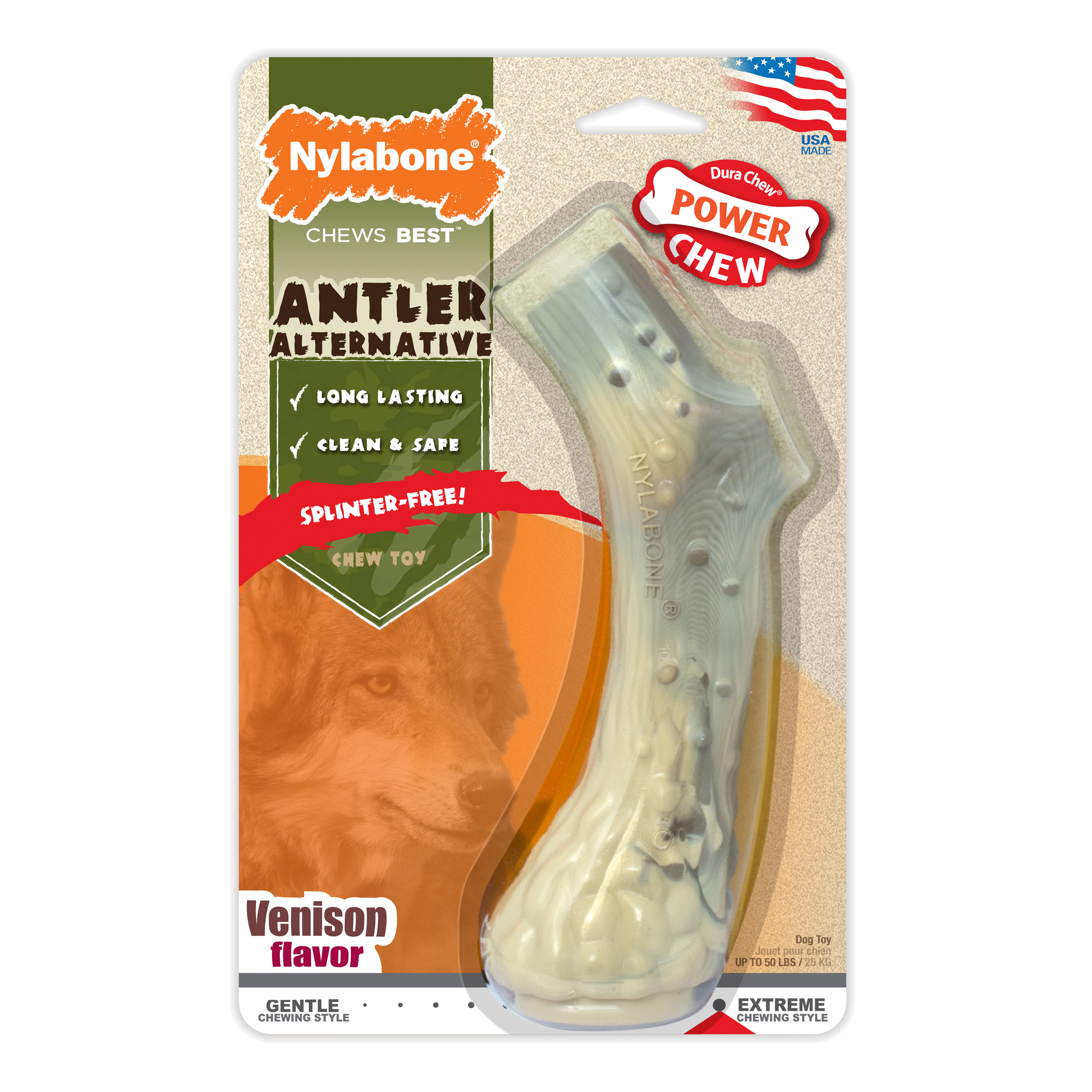 Nylabone Power Chew Antler Alternative Chew Toy