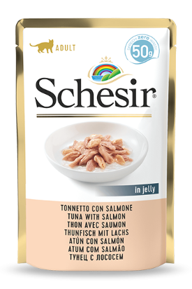Schesir - Cat Pouch-Wet Food Tuna With Salmon 50G