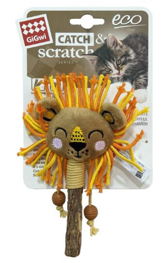 Gigwi - Lion Catch & Scratch Eco Line with Silvervine Leaves and Stick