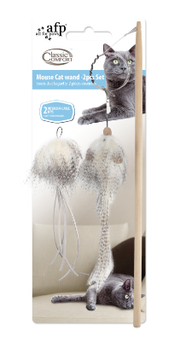 All For Paws - Classic Comfort - Mouse Cat Wand - Set
