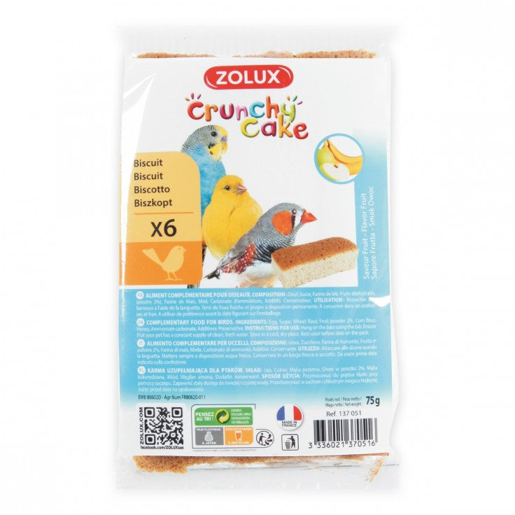 CRUNCHY CAKE APPLE & BANANA BISCUITS - 6PC