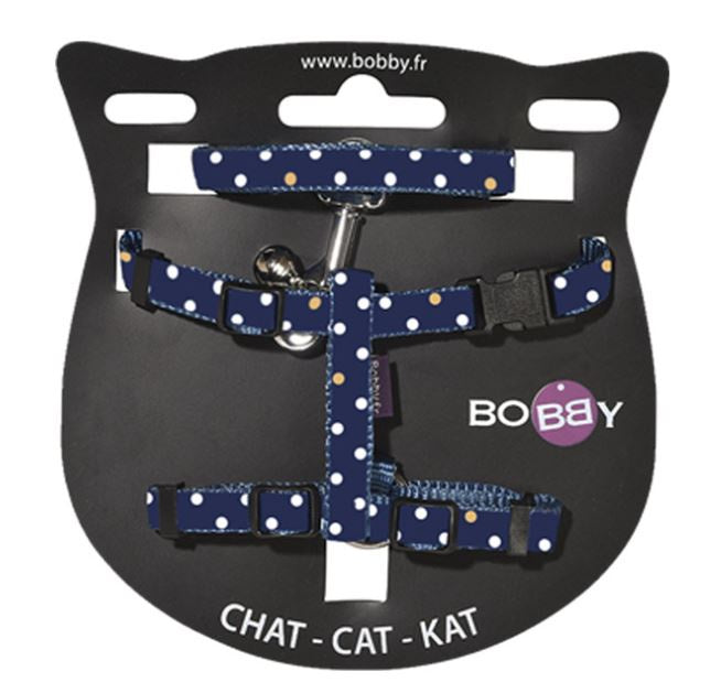 Bobby - Pretty Cat Harness And Lead, Marine